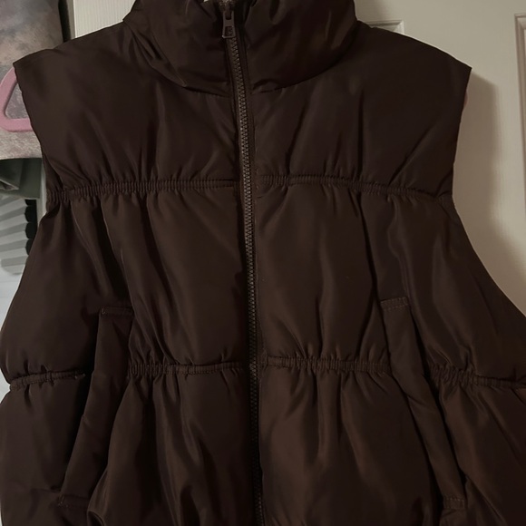 Brown Puffer Vest - Picture 1 of 3
